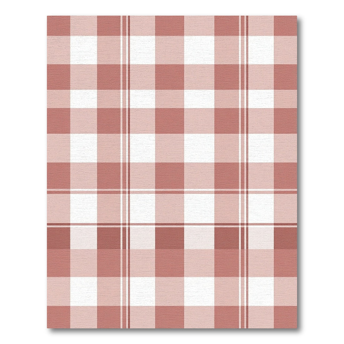 Terracotta White Plaid Checkered Surface Rug