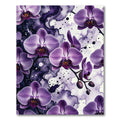 Ethereal Purple Orchid Ink Wash Floral Rug