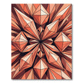 Geometric Terracotta Faceted Crystal Lens Rug