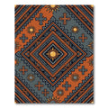 Earthy Orange Astral Diamond Cross Rug