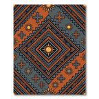 Earthy Orange Astral Diamond Cross Rug