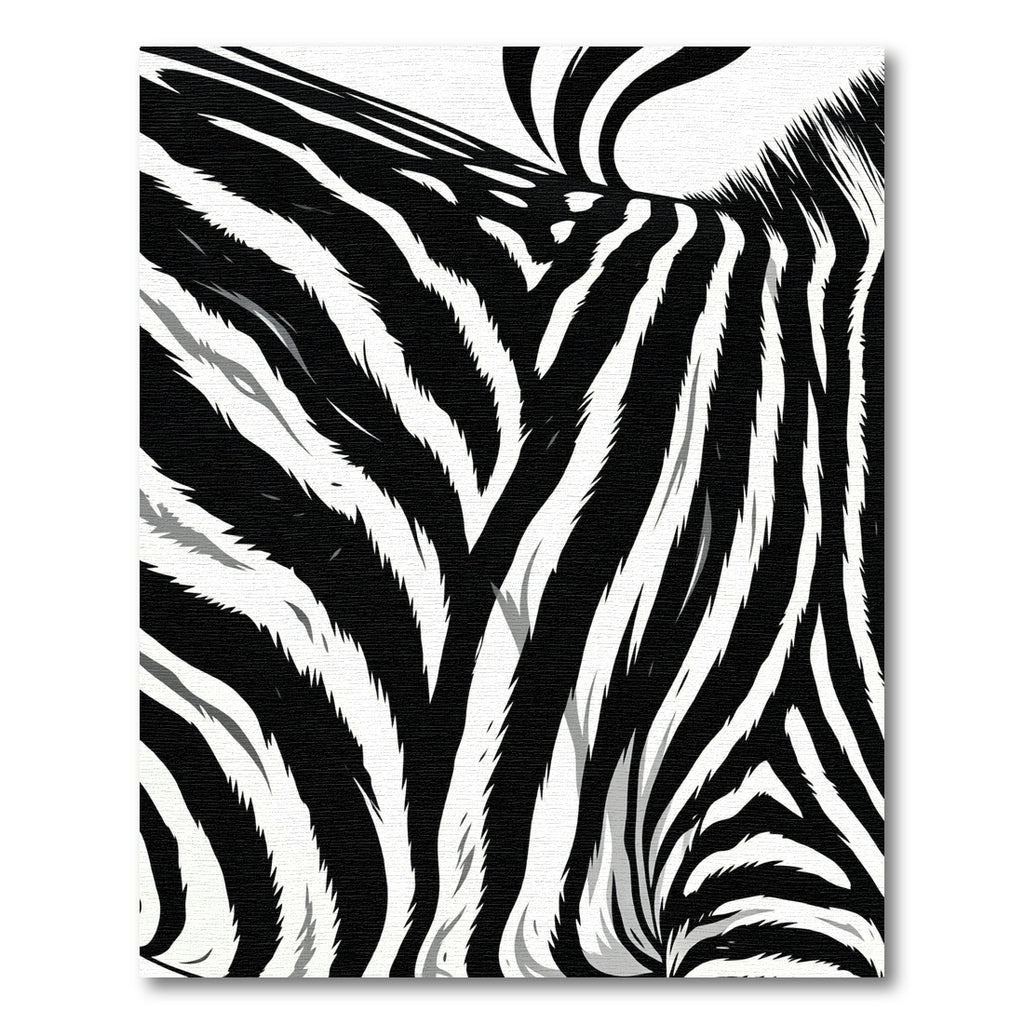 Bold Monochromatic Zebra Stripe Rug