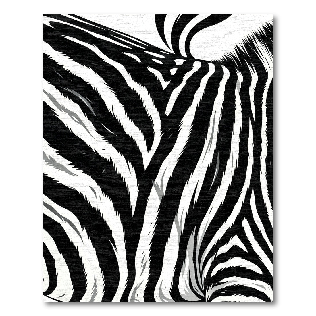 Bold Monochromatic Zebra Stripe Rug