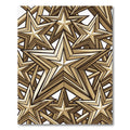 Metallic Gold Layered Geometric Star Rug