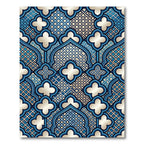 Sapphire Blue Trefoil Arabesque Rug