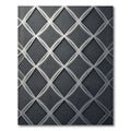 Sophisticated Silver Geometric Diamond Web Rug