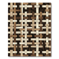 Earthy Tone Woven Grid Rug