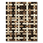 Earthy Tone Woven Grid Rug