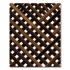 Brown Diagonal Lattice Geometric Grid Rug