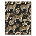 Leopard Mushroom Floral Medallion Tan Rug