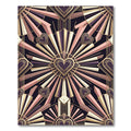 Art Deco Pink Gold Heart Burst Rug
