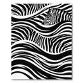 Monochromatic Zebra Swirl Landscape Rug