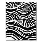 Monochromatic Zebra Swirl Landscape Rug