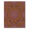 Ornate Sienna Orange Starburst Medallion Rug