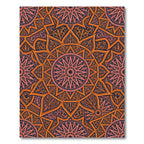 Ornate Sienna Orange Starburst Medallion Rug