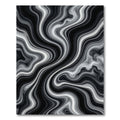 Monochrome Swirl Marble Abstract Rug