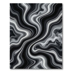 Monochrome Swirl Marble Abstract Rug