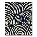 Bold Navy Cream Zebra Stripes Rug
