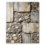 Natural Stone Pebble Concrete Aggregate Rug