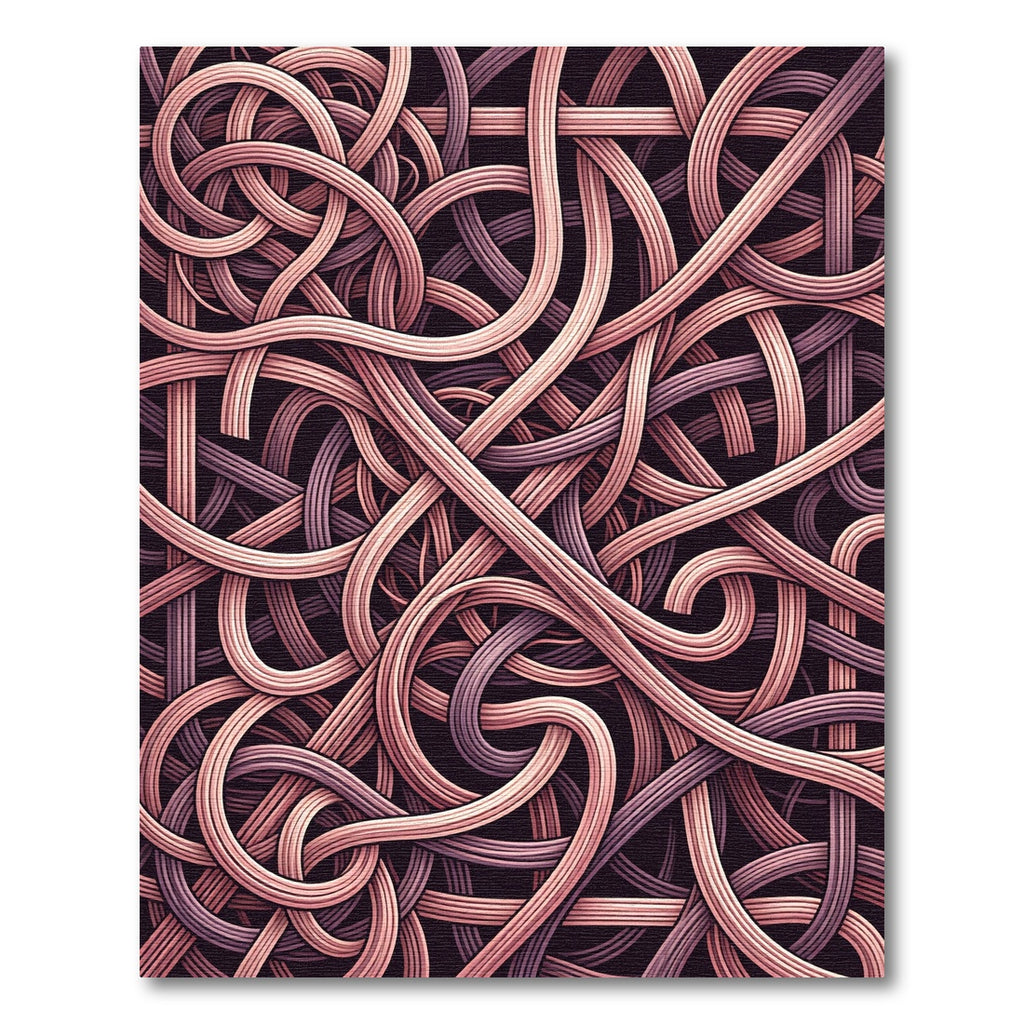 Orchid Mauve Interwoven Loops Rug