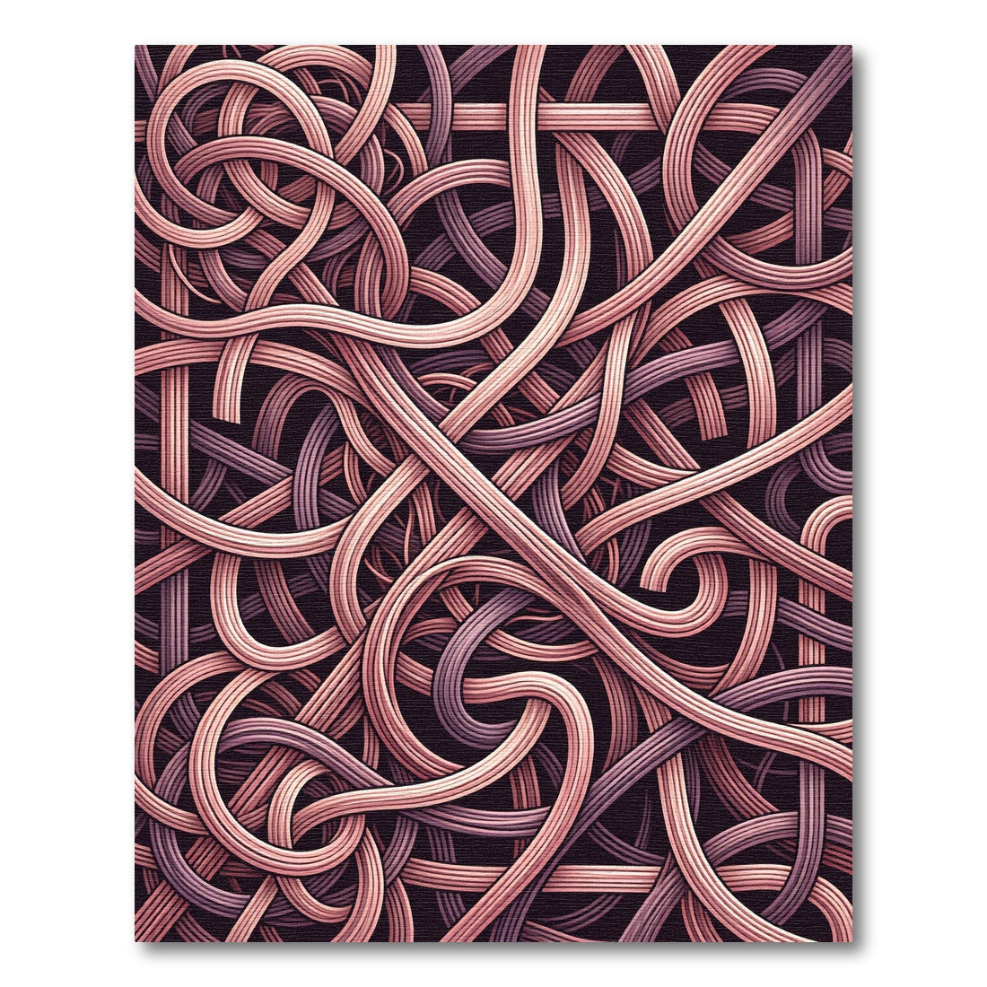 Orchid Mauve Interwoven Loops Rug