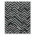 Monochromatic Chevron Geometric Collage Rug