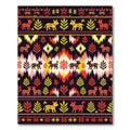 Folk Animal Tribal Stripes Rug