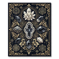 Mystical Gold Crystal Celestial Gemstone Rug