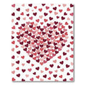 Romantic Blush and Crimson Heart Collage Rug