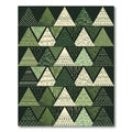 Forest Green Geometric Triangle Arrangement Rug