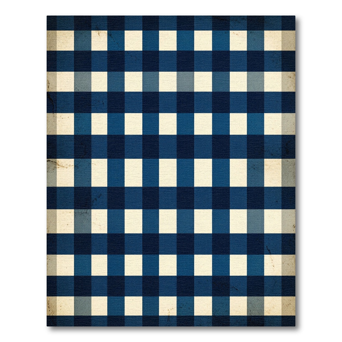 Classic Blue Buffalo Check Squares Rug