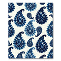 Indigo Blue Paisley Tear Drop Rug