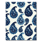 Indigo Blue Paisley Tear Drop Rug