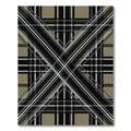 Sophisticated Gray and Black Plaid Geometric Rug