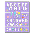 Playful Alphabet and Numbers Collage Rug