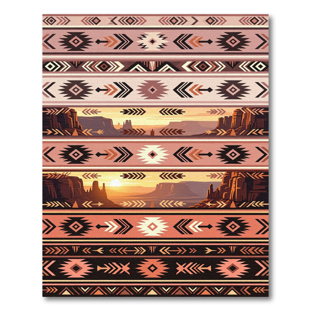 Southwest Sunset Tribal Geometric Rug