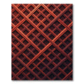 Copper Geometric Lattice Grid Rug