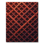 Copper Geometric Lattice Grid Rug