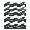 Bold Gray Abstract Wave Formation Rug