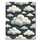 Whimsical Cream Cloud Sky Rug