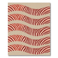 Crimson Zebra Stripe Waves Rug
