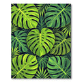Lush Green Tropical Foliage Monstera Rug