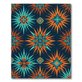 Navajo Sunburst Orange Teal Rug
