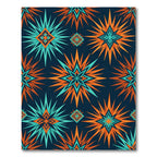 Navajo Sunburst Orange Teal Rug
