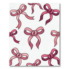 Sweet Pink Bow Ribbon Repeat Rug