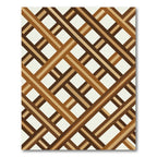 Brown Lattice Diagonal Bands Rug