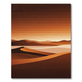 Minimalist Amber Desert Horizon Landscape Rug