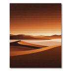 Minimalist Amber Desert Horizon Landscape Rug