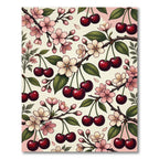 Blossoming Cherry Branch Botanical Art Rug