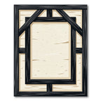Rustic Dark Beam Cream Linen Rectangular Rug